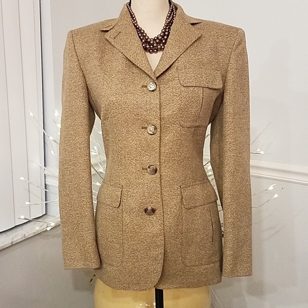 CLOSET CLOSING Lauren Ralph Lauren Silk, Wool, Linen tweed blazer